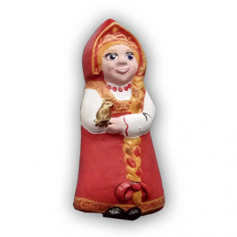 Магнит МГ-06 "Девица с птицей"
