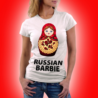 Футболка женская "RUSSIAN BARBIE"